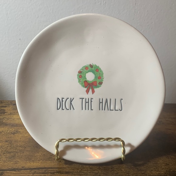 Rae dunn Christmas deck the halls appetizer plate - Picture 1 of 1